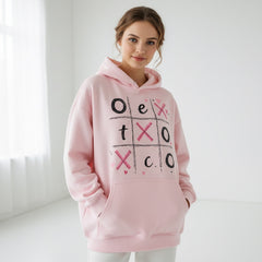 ETC Ex's & O's Minx Fleece Pink Hoodie