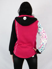 ETC Teal Leopard Zip Up Hoodie