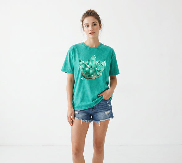 ETC Emerald Crystal Mint Vintage Wash Tee