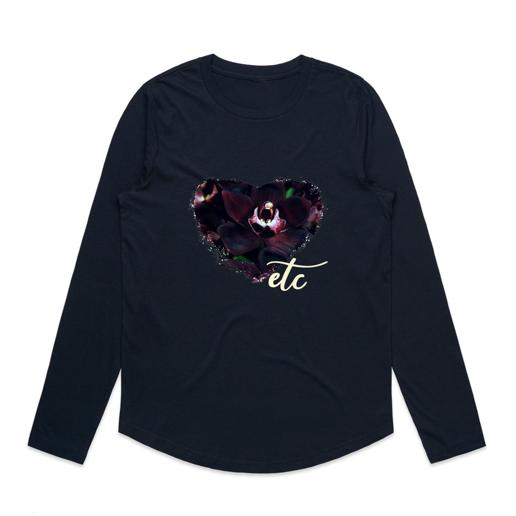 Navy Orchid Long sleeve