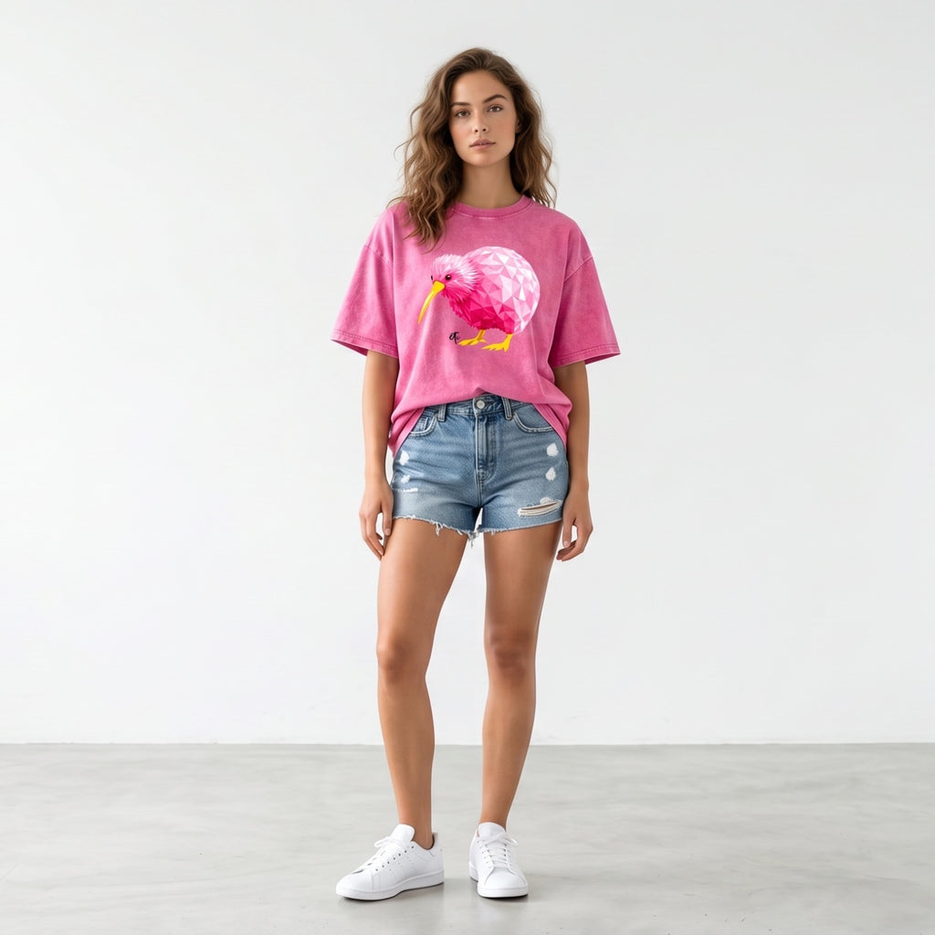 ETC Pink Kiwi Vintage Pink Vintage Tee LIMITED EDITION