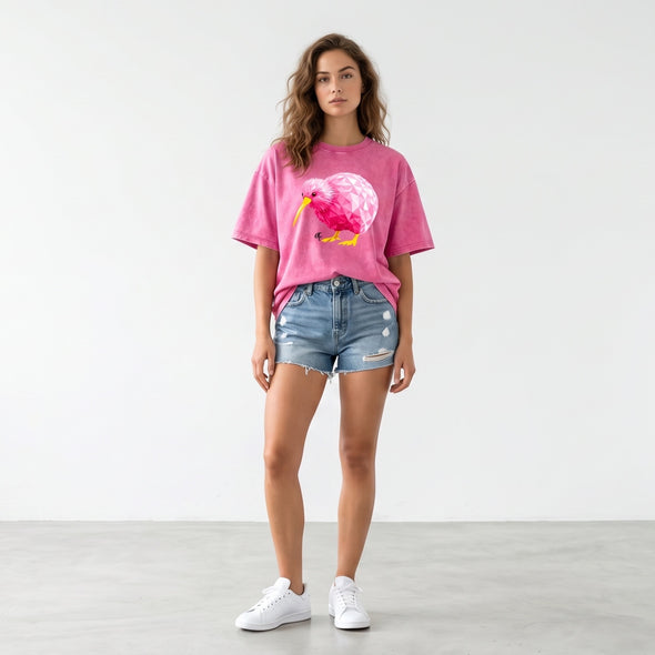 ETC Pink Kiwi Vintage Pink Vintage Tee LIMITED EDITION
