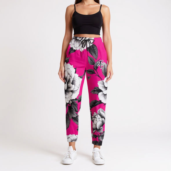 ETC Hot Pink Monochrome Floral Trackies