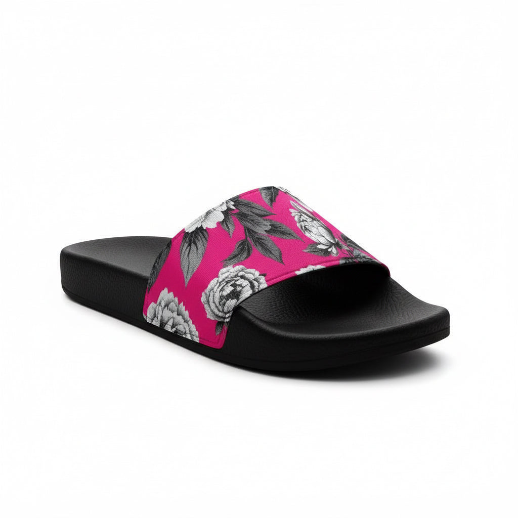 ETC Hot Pink Monochrome Floral Slides