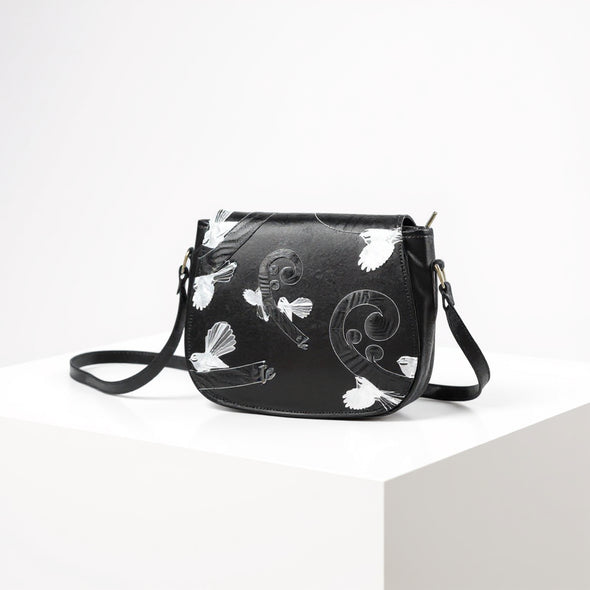 ETC Piwakawaka Koru PU Leather Saddle Bag