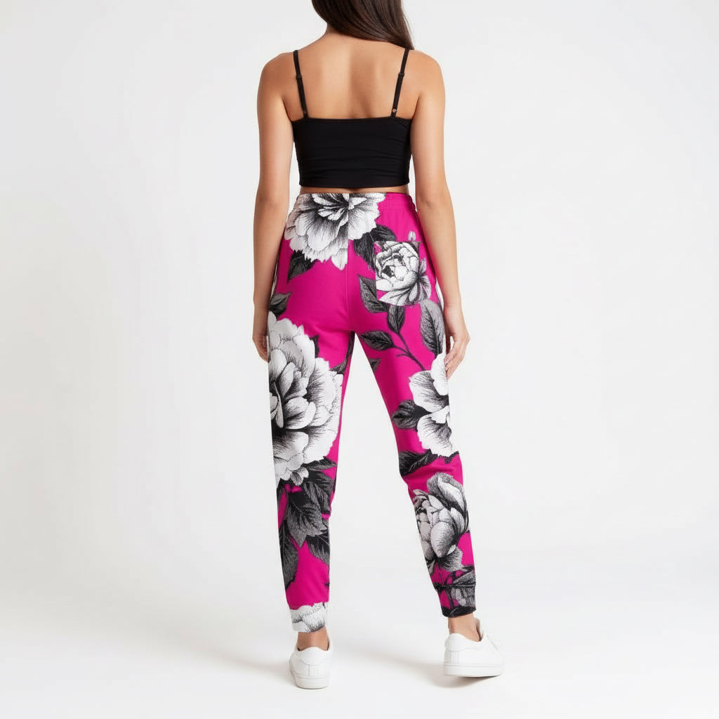 ETC Hot Pink Monochrome Floral Trackies