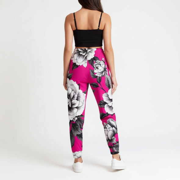 ETC Hot Pink Monochrome Floral Trackies