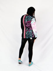 ETC Teal Leopard Fleece Crew