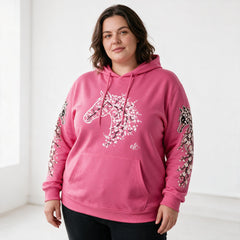 ETC Cherry Blossom Stencil Pink Hoodie