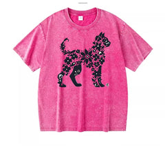ETC Pink Floral Cat Vintage Tee
