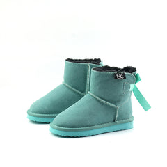 Teal ETC Slipper Bow Boots