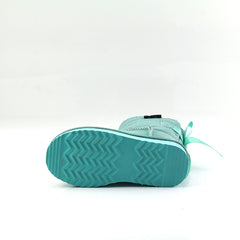 Teal ETC Slipper Bow Boots